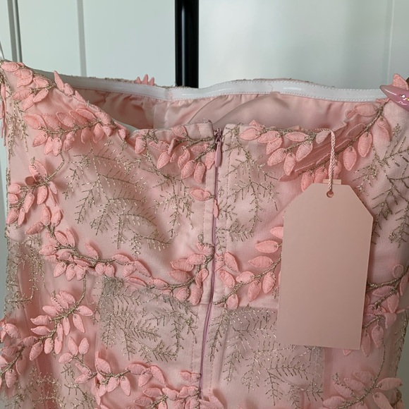 NWT ALB Baby Pink Strapless Floral Gown - Picture 11 of 11